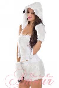 Deluxe Faux Fur Sexy Hand Made Women Adult Polar Bear Costume Full Set V3159 Ebay