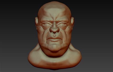 my first work with zbrush fat guy head zbrushcentral