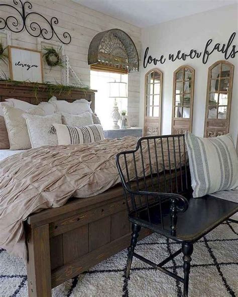 60 Romantic Farmhouse Master Bedroom Ideas Rustic