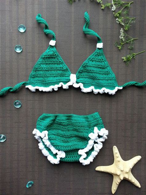 Children Swimsuit Crochet Baby Swimsuit Child Girl Bikini Top Crochet