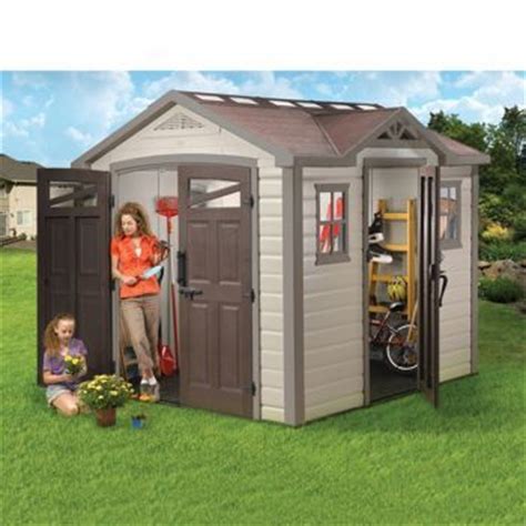 Keter 7' x 7' resin outdoor storage shed | frugal hotspot. Storage sheds, Costco and Sheds on Pinterest
