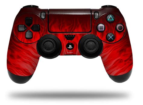 Vinyl Skin Wrap For Sony Ps4 Dualshock Controller Fire Red Controller