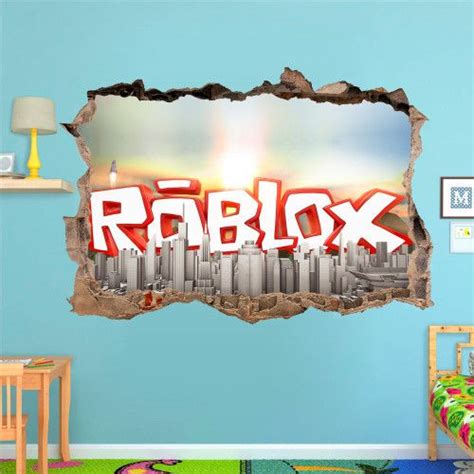 Roblox 3d Smashed Wall Decal Broken Wall Sticker Wall Art In 2020
