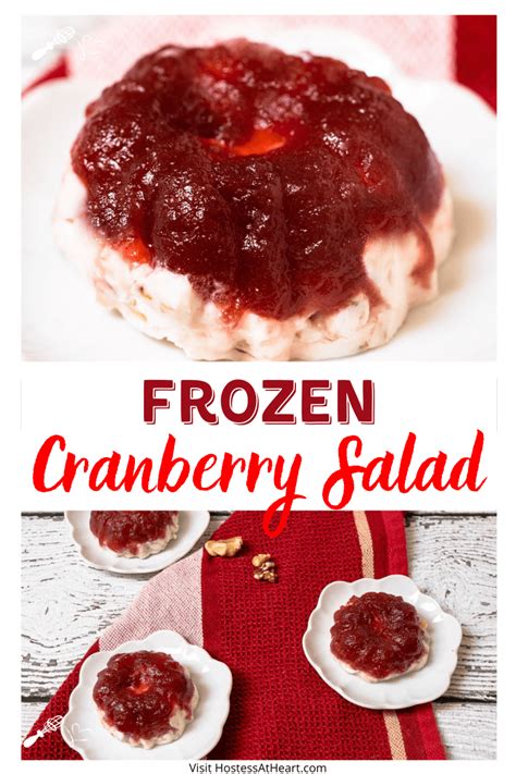 Frozen Cranberry Salad Easy Make Ahead Recipe Hostess At Heart