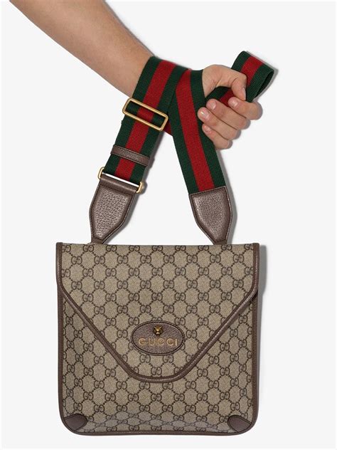 Gucci Brown Neo Vintage Gg Medium Messenger Bag In Neutrals Modesens