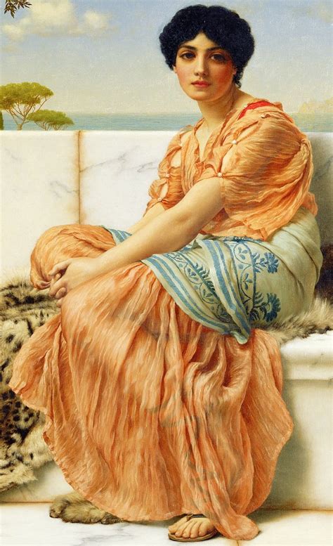 Details From In The Days Of Sappho By John William Godward 1904 Oil On Canvas Getty Museum John