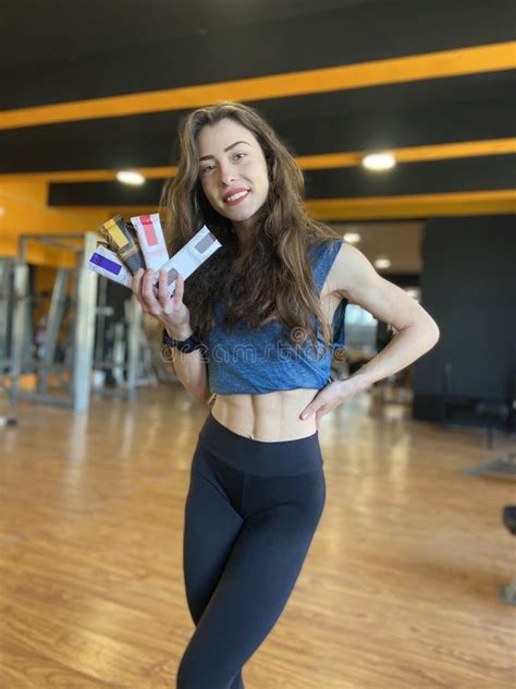 Teen Fitness Model Posing In The Gym Stock Photo Image Of Fitness