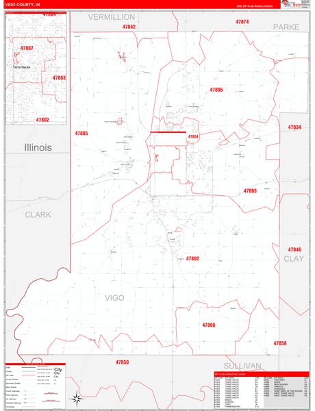 Digital Maps Of Vigo County Indiana