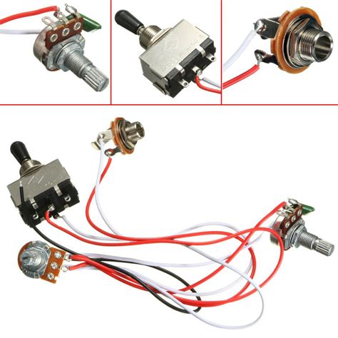 The power source enters the switch box (sb1) where the neutral is spliced through to the light fixture (f1) tags: Electric Guitar Wiring Harness Kit 3 Way Toggle Switch 2 Volume 1 Tone 500K 6229783692002 | eBay