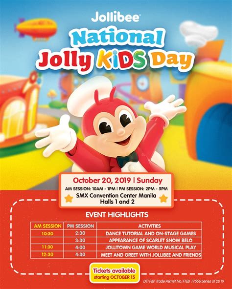 Manila Shopper Jollibee National Jolly Kids Day Oct 2019