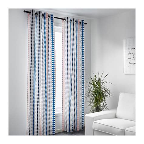 Find ikea curtains from a vast selection of replacement parts. IKEA Mossflox CURTAINS Drapes 2 Panels Blue Pink Green ...