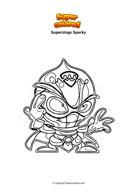 Dibujo Para Colorear Superzings Sparky