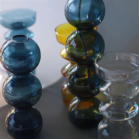 Nordic Glass Vase Bubble Crystal Vase Glass Flower Vase Etsy
