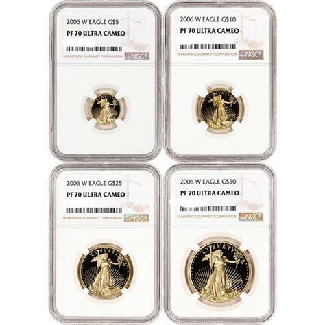 2006 Gold American Eagle Proof 4 Coin Set Ngc Pf70 Republic Precious