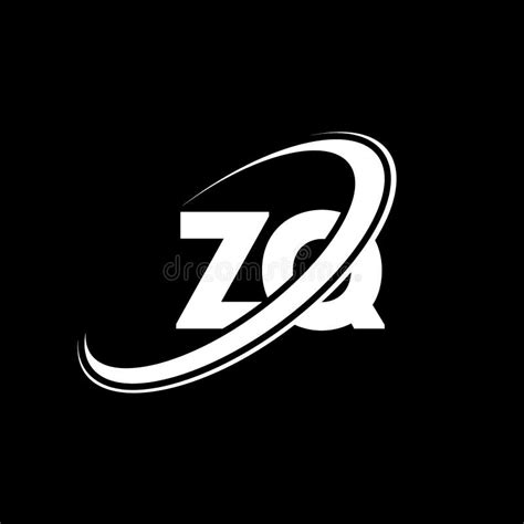 Zq Z Q Letter Logo Design Initial Letter Zq Linked Circle Uppercase