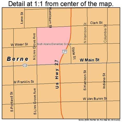 Berne Indiana Street Map 1804888