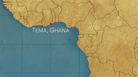 Ghana Ports Map Tema Port Ghana Map Western Africa Africa