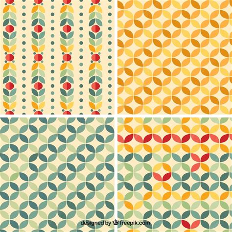 Premium Vector Geometric Retro Patterns