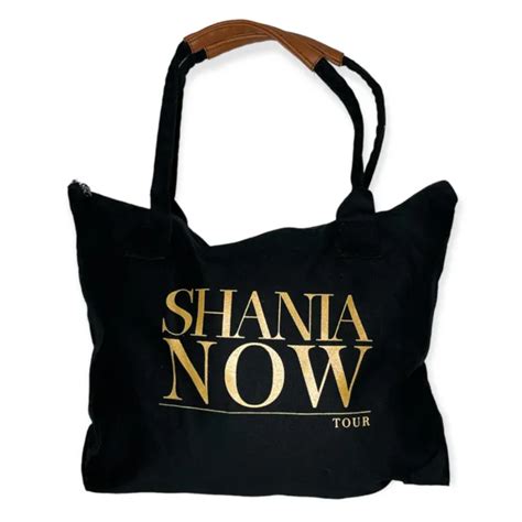 Shania Twain Shania Now Tour Tote Bag Black Canvas W Gold 2018 Country