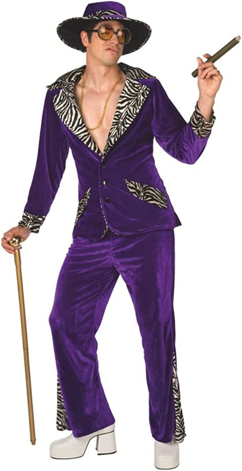 morph purple pimp costume men 60s suit fancy dress outfit funny halloween costumes for men