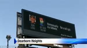 Anti Gay Marriage Billboard Striking A Nerve In Michigan Daily Mail Online