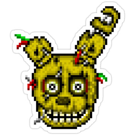 Five Nights At Freddys 3 Pixel Art Springtrap Golden Bonnie