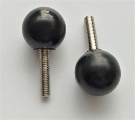 M4x8mm 50mm Length Plastic Ball Head Hand Twist Screw Handle