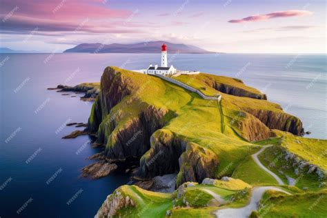 Premium Ai Image Skye Island Nest Point Lighthouse In Highland