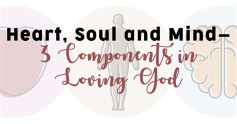 Heart Soul And Mind Three Components In Loving God