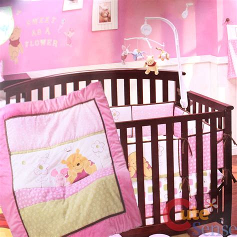 Let the little one in your home settle down to sleep in this incredible nursery set. Winnie the Pooh with Piglet Baby Crib Bedding Set :Pink ...