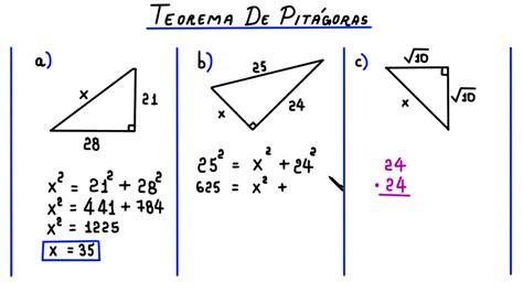 Teorema De Pitagoras Ejemplos Images