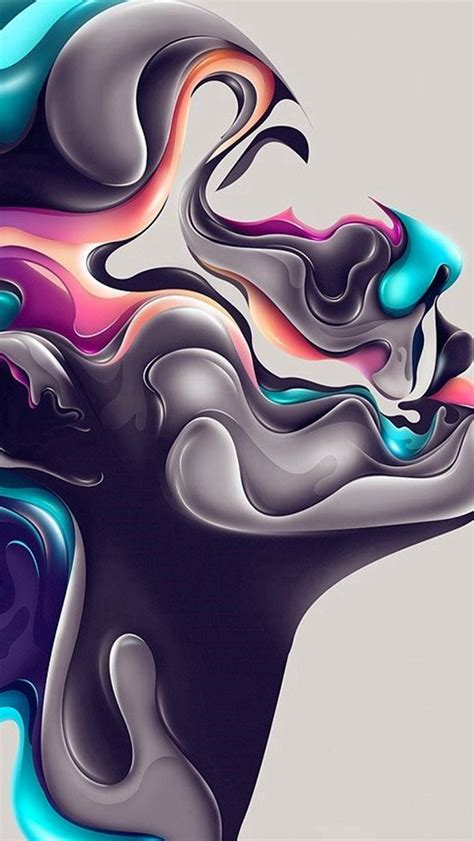 Abstract Design Steel Portrait Art Iphone Wallpapers Free Download