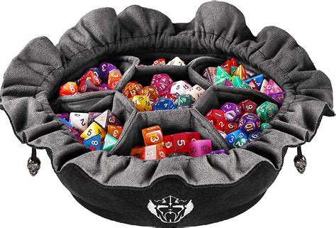 Immense Dice Bags With Pockets Black Capacity 150 Dice Great For