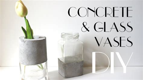 Diy Concrete And Glass Vases In 2020 Concrete Diy Diy Glass Diy Vase