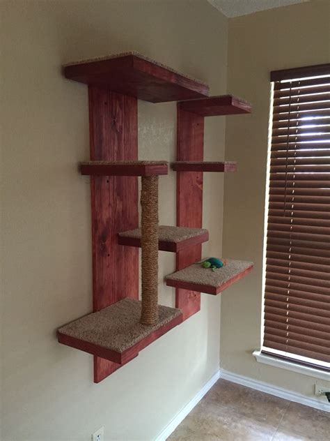 Wall mounted cat shelf material: Wall Mounted Cat Perch Diy