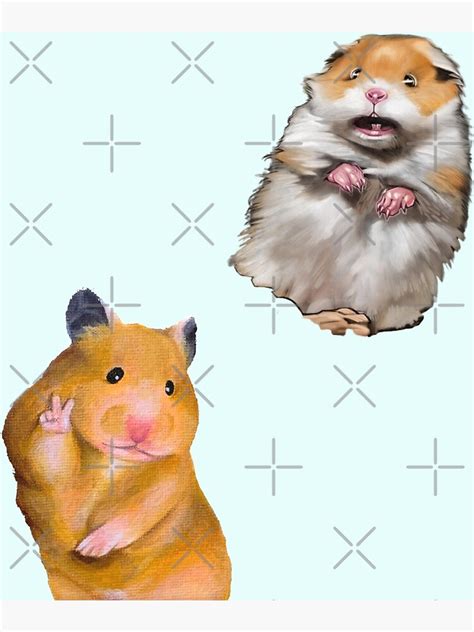 Peace Sign And Screaming Hamster Poster For Sale By Redakhatib