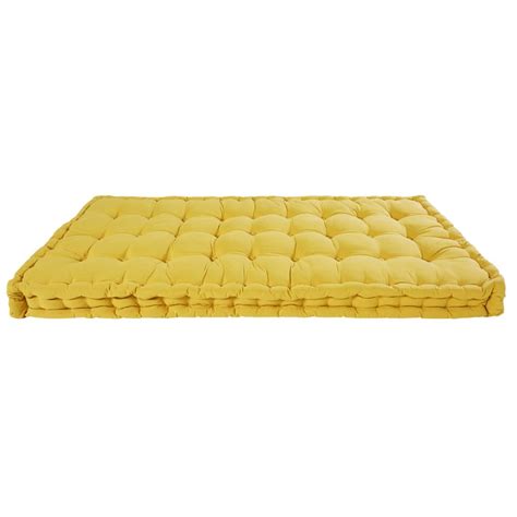 Kindermatratze 90x190 kaltschaum hr40 doppeltuch. Matratze aus senffarbener Baumwolle 90x190 | Maisons du Monde