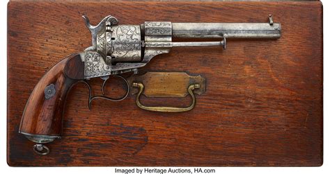Cased And Engraved Lefaucheux Model 1854 Pinfire Single Action Lot
