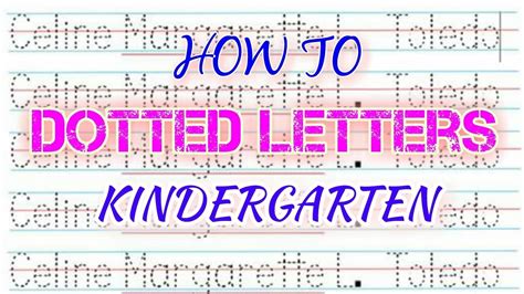 The advantage of creating this project in word was the flexibility we had to. HOW TO MAKE DOTTED LETTERS (tagalog )- KINDERGARTEN - YouTube