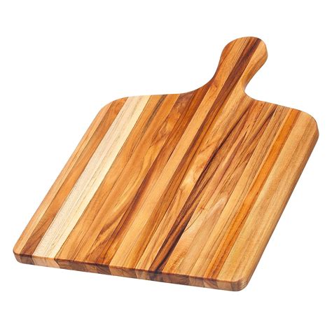 Teak Cutting Board Rectangle Gourmet Chopping Board With Handle 20 X