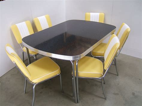 Bel Air Retro Furniture Diner Table And Six Chair Set To27co24