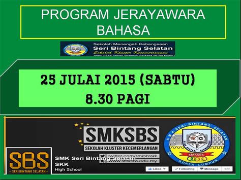 Lise, oyun salonu ve üniversite sınıfı. WADAH KETERAMPILAN BERBAHASA: PROGRAM JERAYAWARA BAHASA DI ...