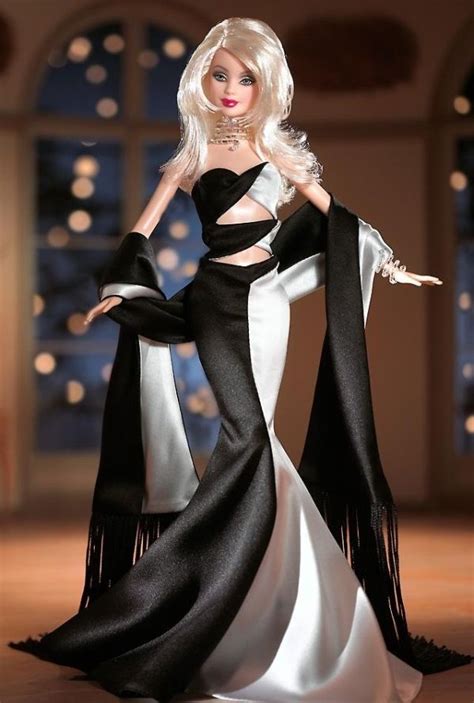 noir et blanc™ barbie® doll barbie collector muñecas de moda vestido de barbie ropa para