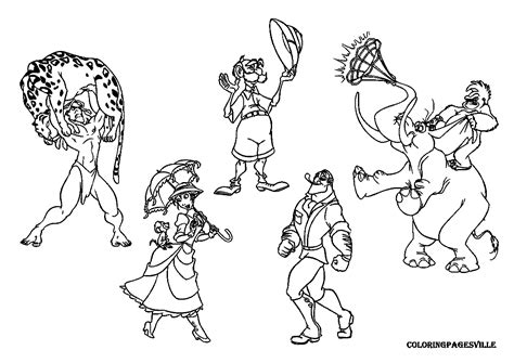 Cuando una de sus travesuras pone a su familia en peligro, tarzán decide que ellos estarán mejor sin él. Tarzan And Jane Coloring Page - Coloring Home