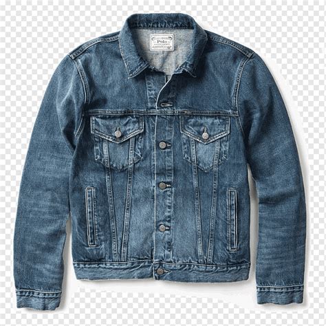 Denim Jean Jacket Cotton Jeans Jacket Blue Textile Material Png