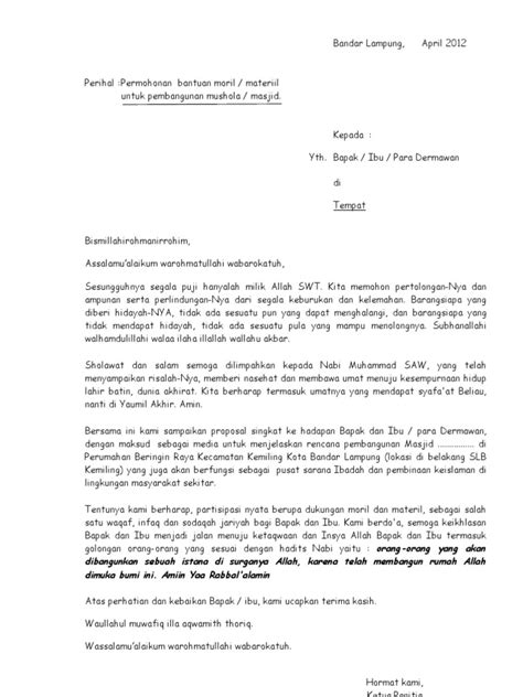 Dalam beberapa kasus boleh saja ucapan terima kasih dikirim melalui surel daripada mengirimkan surat. Contoh Surat Ucapan Terima Kasih Kepada Donatur Masjid ...