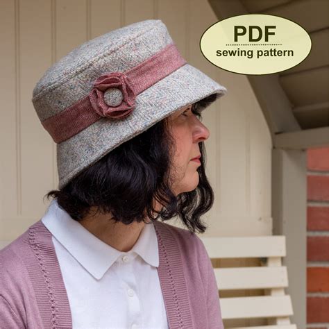Cloche Hat Pdf Sewing Pattern Vintage Style Hat Sewing Tutorial Retro