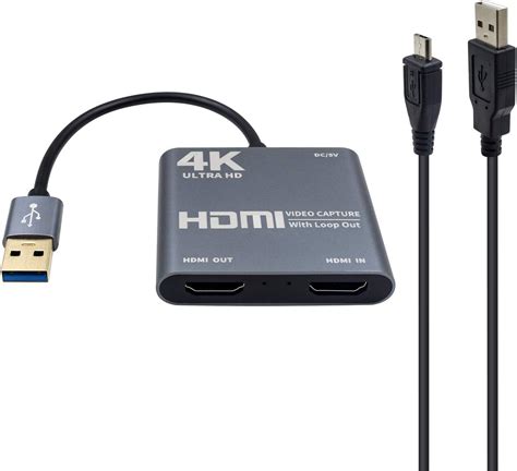 Duttek Hdmi Video Capture Card With Loop Out Hdmi To Uk