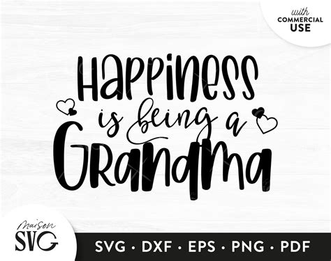 happiness is being a grandma svg file grandma svg t for etsy