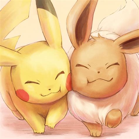 Free kawaii pikachu wallpapers and kawaii pikachu backgrounds for your computer desktop. peron-884k: ほっぺすりすり / Nuzzle Pikachu & Eevee | Pikachu ...